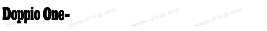 Doppio One字体转换